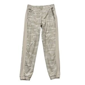 Athleta Brooklyn Camo Jogger Beige Pants 599681-01 Womens 8 Pull On Stretch